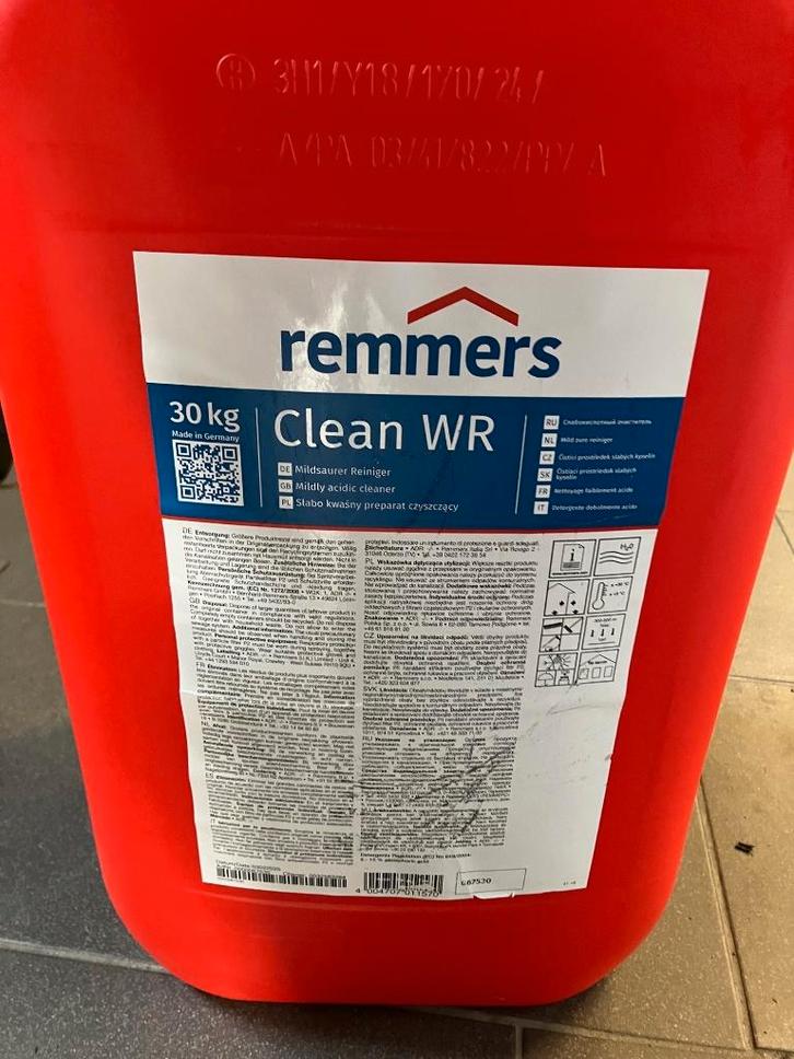 Remmers Clean WR   30 kg/liter, Doe-het-zelf en Verbouw, Verf, Beits en Lak, Nieuw, 20 liter of meer, Overige kleuren, Ophalen