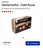 Cafe royal vanille nespresso pro capsules pads 50x, Witgoed en Apparatuur, Koffiemachine-accessoires, Ophalen of Verzenden