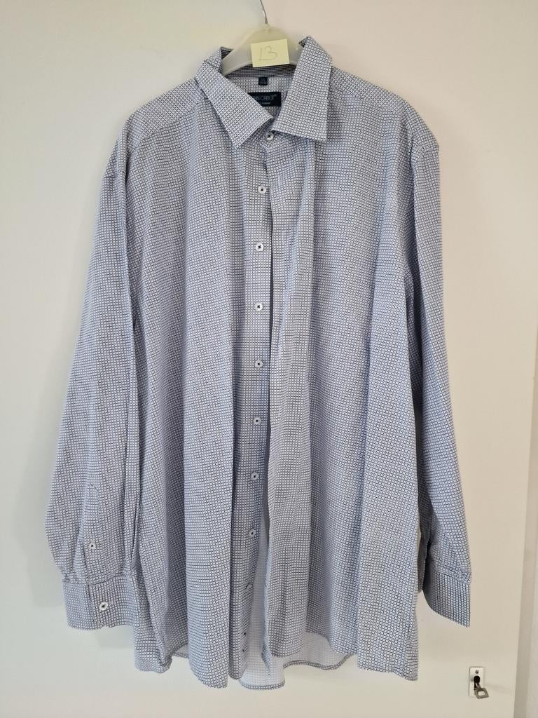 Heren overhemd John Cabot lange mouw maat 45/46 XXL, Blauw, Ophalen of Verzenden, Zo goed als nieuw, Overige halswijdtes