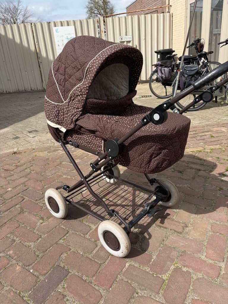 Kinderwagen 3 in 1 bruin, Teutonia, Gebruikt, Combiwagen, Met reiswieg, Ophalen