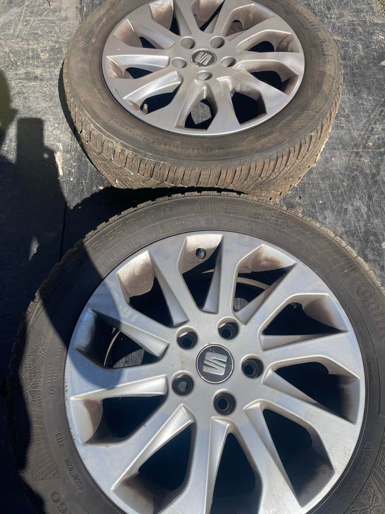 16 inch lichtmetalen velgen met winterbanden, Auto-onderdelen, Banden en Velgen, Ophalen, Gebruikt, 16 inch, Banden en Velgen