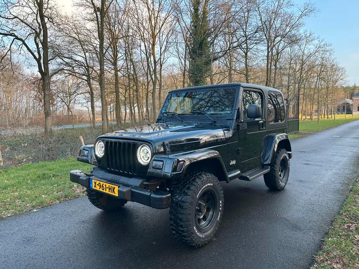 Jeep Wrangler 4.0 Automaat Airco stoelverwarming 2006 Zwart, Auto's, Jeep, Particulier, Wrangler, 4x4, ABS, Airbags, Airconditioning