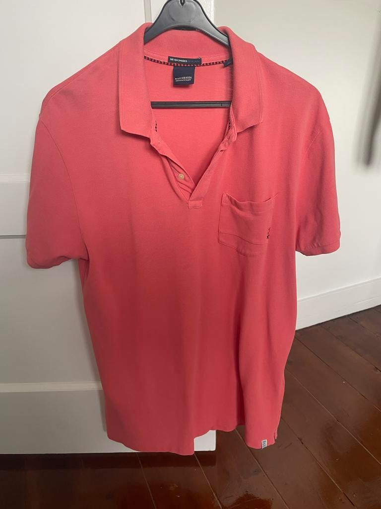 Scotch & Soda Heren Polo - Seven Shades of Blauw - Maat L, Kleding | Heren, Polo's, Ophalen of Verzenden, Zo goed als nieuw, Maat 52/54 (L)