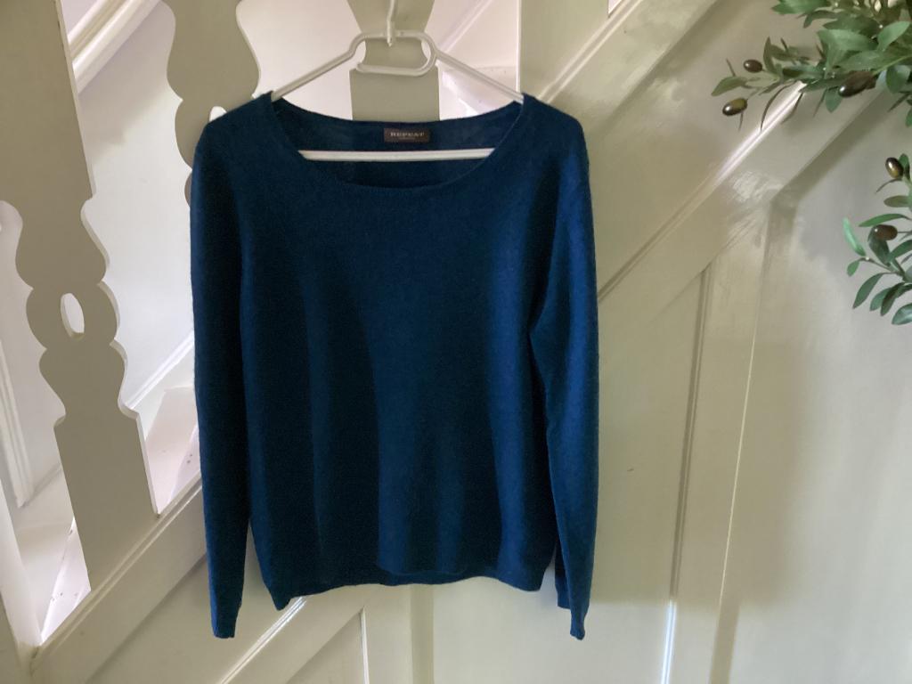 Repeat Cashmere trui, Maat 38/40 (M), Blauw, Ophalen of Verzenden, Zo goed als nieuw