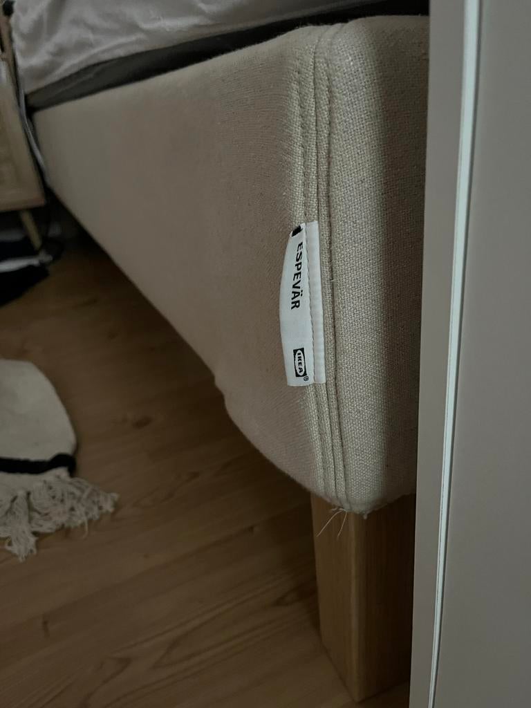 IKEA ESPEVÄR bedonderstel - Zo goed als nieuw, Ophalen, Beige, Tweepersoons, Zo goed als nieuw