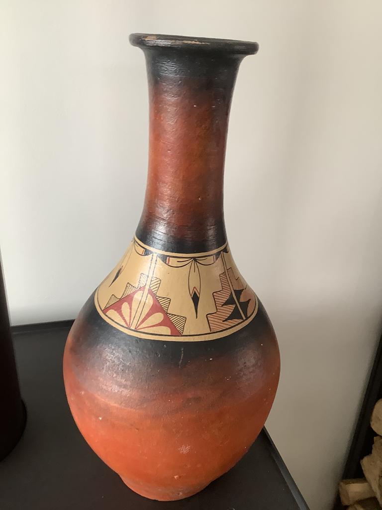 Prachtige Mexicaanse handgemaakte vaas!, Ophalen, Overige kleuren, Aardewerk of Porselein, Zo goed als nieuw