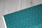 Rol vintage 100% katoen stof groen rood paisley design #4595, Ophalen of Verzenden, 30 tot 120 cm, Katoen, Groen