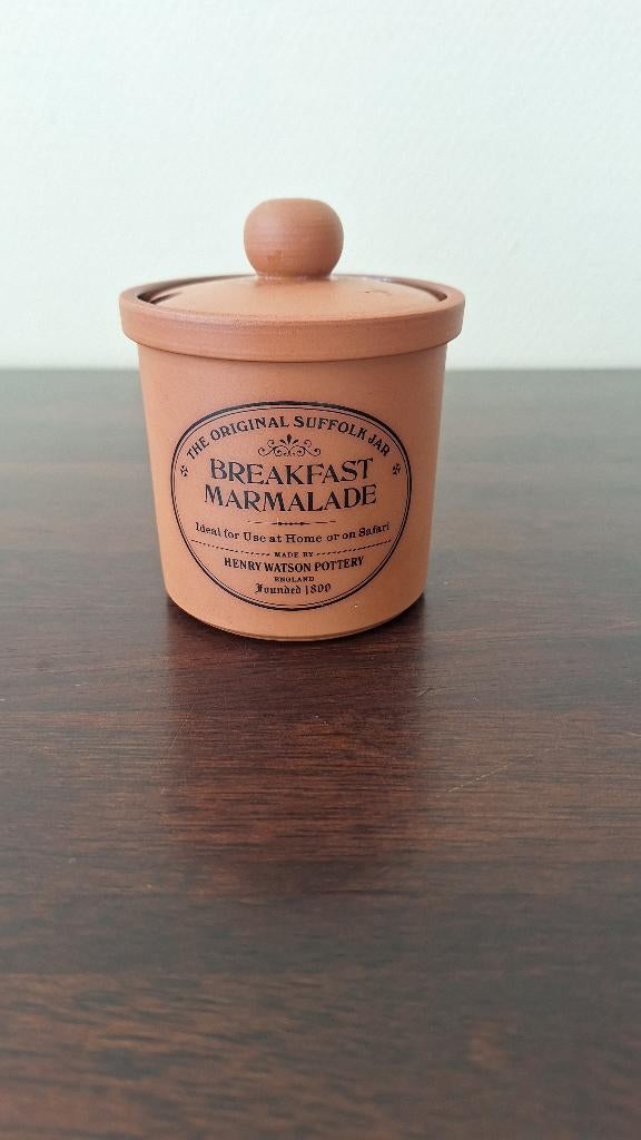 HENRY WATSON POTTERY breakfast marmelade vintage terracotta, Huis en Inrichting, Ophalen of Verzenden, Zo goed als nieuw