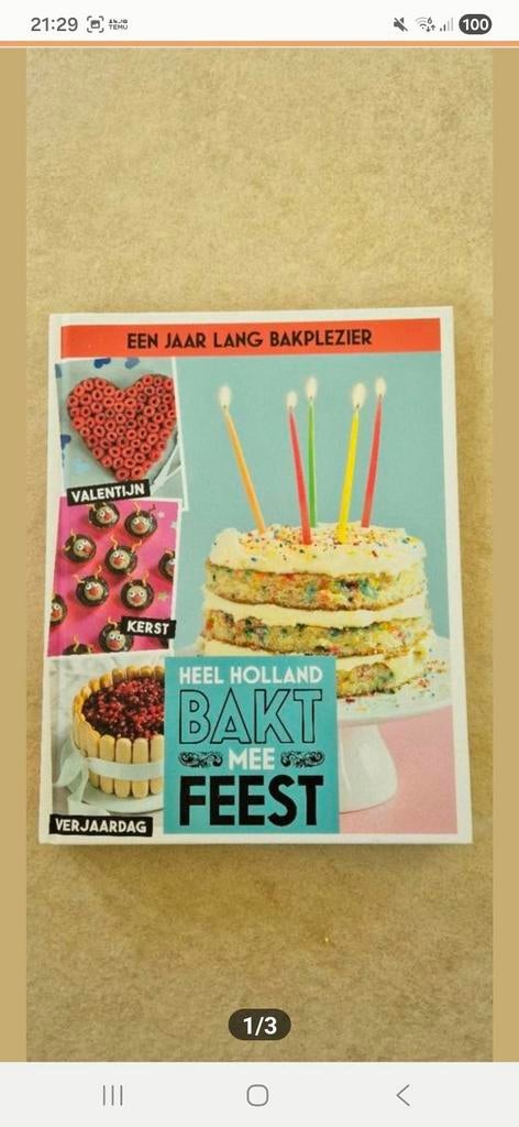 Heel Holland Bakt Mee - Feest: Bakboek voor elke gelegenheid, Nieuw, Ophalen of Verzenden, Nederland en België, Taart, Gebak en Desserts