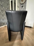 Leren eetkamerstoelen, Huis en Inrichting, Stoelen, Ophalen, Gebruikt, Zwart, Leer