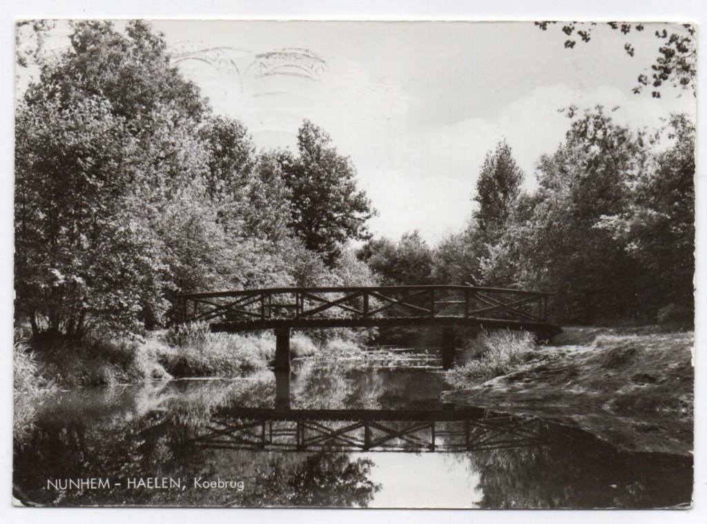 Nunhem Haelen Koebrug 1975, Verzamelen, Ophalen, 1960 tot 1980, Gelopen, Limburg