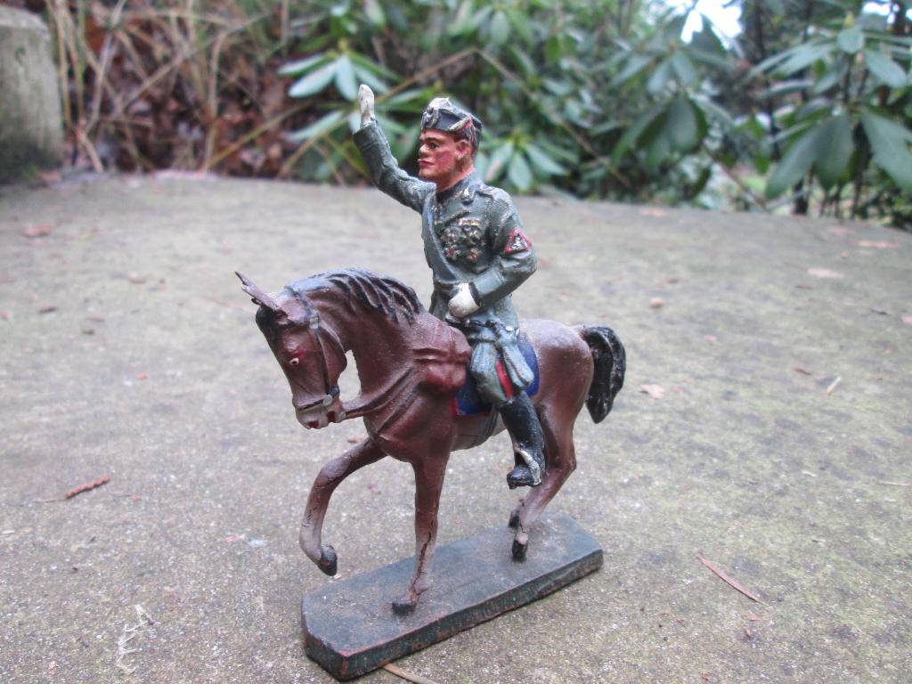 Elastolin Mussolini op paard goede staat., Ophalen of Verzenden