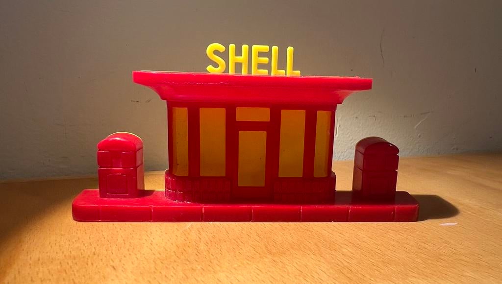 Vintage, Shell benzinepomp,  pompstation, jaren ‘60., Verzenden, Gebruikt