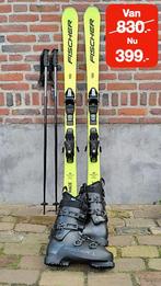 Ski's + schoenen + stokken van 830.- voor 399.-, 160 tot 180 cm, Fischer, Nieuw, Ophalen of Verzenden