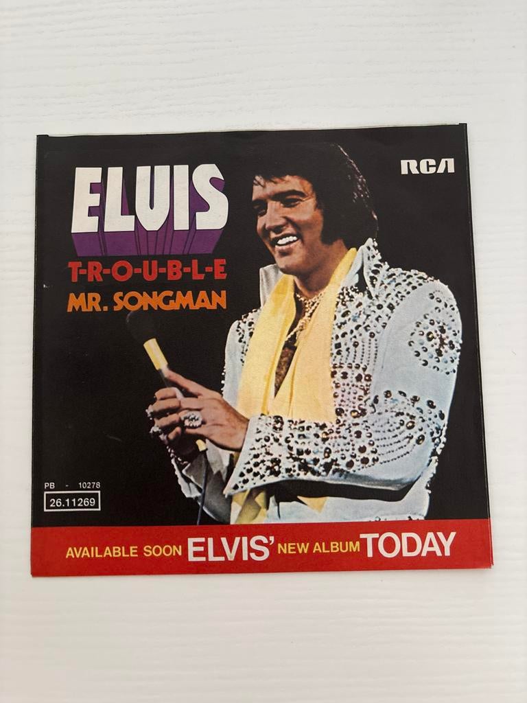 Elvis Presley - T-R-O-U-B-L-E / Mr. Songman 45 toeren single, Ophalen of Verzenden, Zo goed als nieuw, Cd of Plaat
