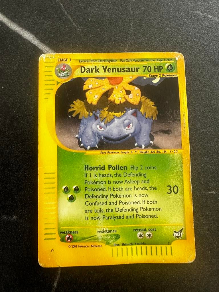 Dark Venusaur #7, Ophalen of Verzenden, Gebruikt, Losse kaart