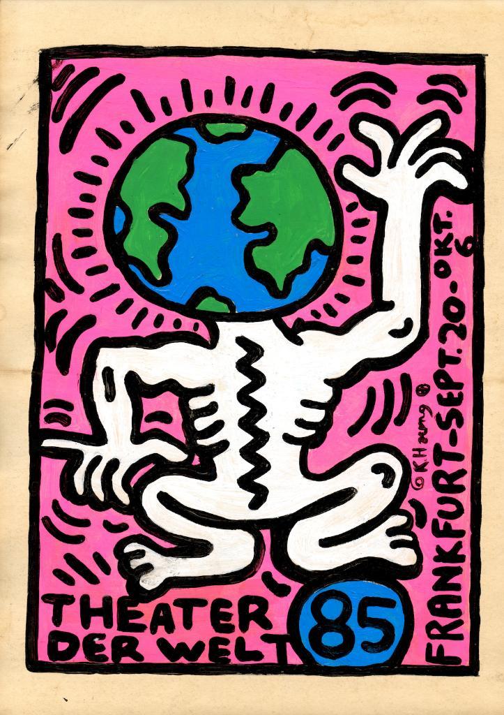 Keith Haring Artwork, Antiek en Kunst, Kunst | Schilderijen | Modern, Verzenden