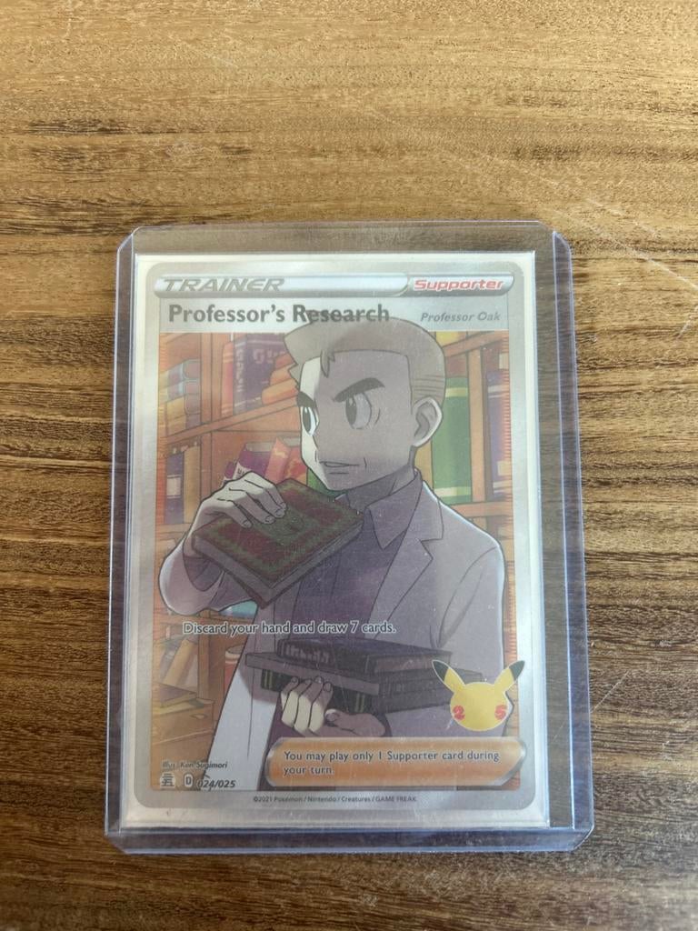 Pokemon kaart Professor's Research Professor Oak 024/025, Ophalen of Verzenden, Gebruikt, Losse kaart