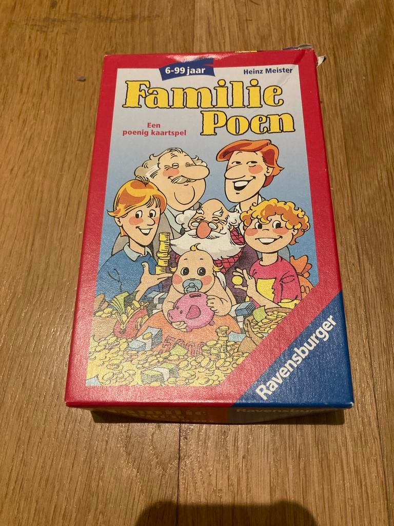 Familie Poen - Een poenig kaartspel van Ravensburger, Hobby en Vrije tijd, Gezelschapsspellen | Kaartspellen, Gebruikt, Ophalen of Verzenden