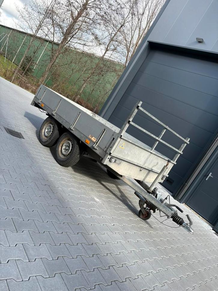 Plateauwagen / aanhanger – 2000kg – 270x160 – zgan assen, Auto diversen, Aanhangers en Bagagewagens, Zo goed als nieuw, Ophalen
