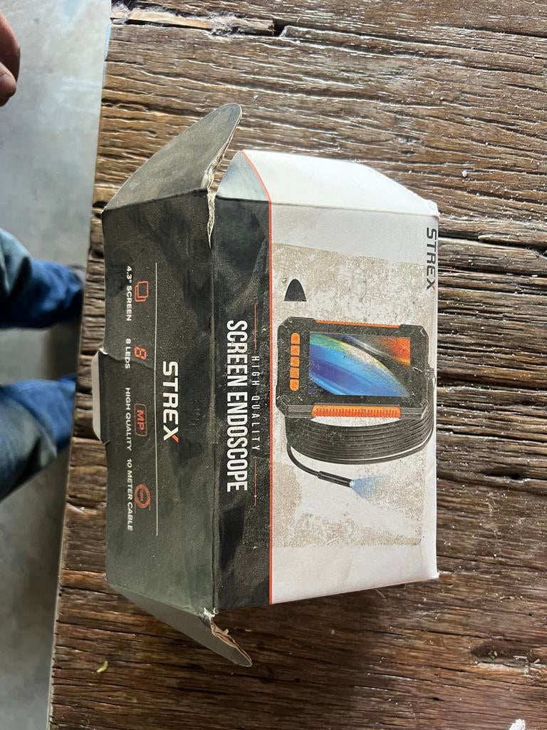 Strex Endoscoop Camera met 4.3" Scherm en 10m Kabel, Doe-het-zelf en Verbouw, Ophalen of Verzenden, Gebruikt