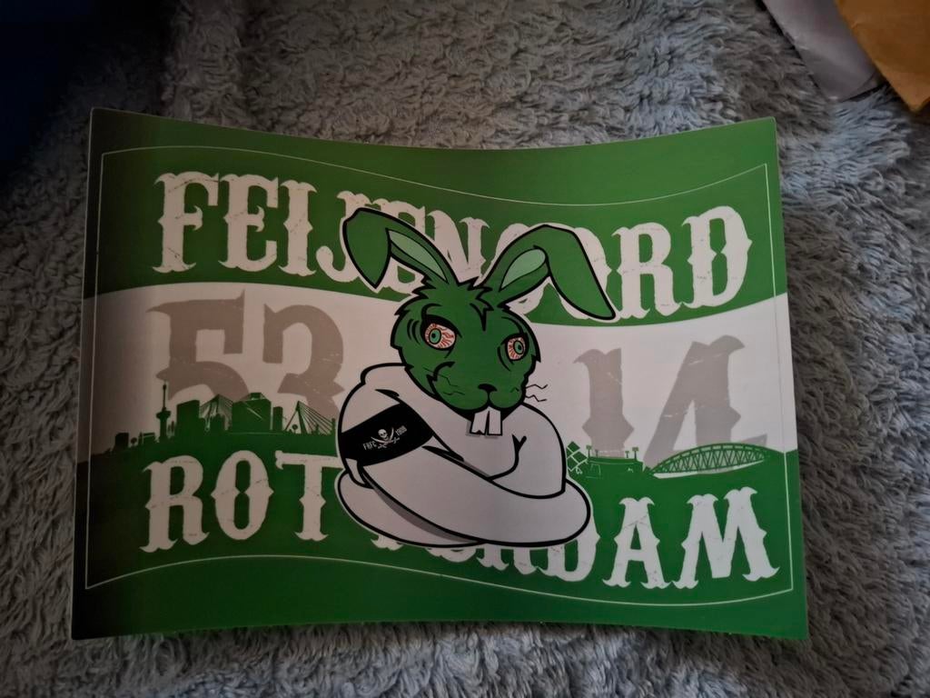 Sticker Feyenoord de groene haas, Verzamelen, Stickers, Ophalen of Verzenden, Nieuw, Sport