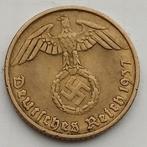 5 Reichspfennig 1937A Nazi Duitsland Oude Munt WW2 Swastika, Ophalen of Verzenden