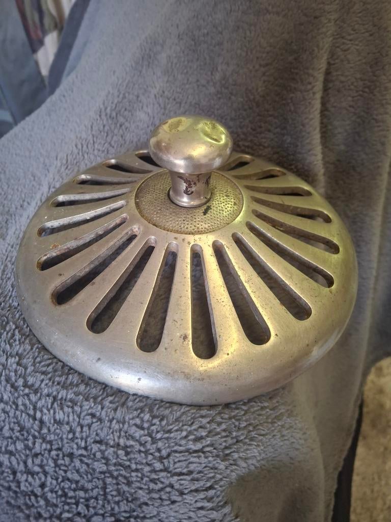 Etna nikkelen kachelkap/Deksel.+ kachel onderplaten, Antiek en Kunst, Ophalen of Verzenden