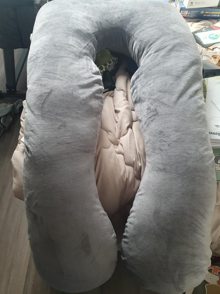 Comfortabel zwangerschapskussen - Grijs, Ophalen of Verzenden, Zo goed als nieuw, Zwangerschap en Bevalling