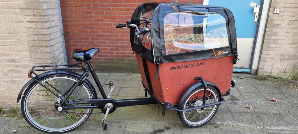 Bakfiets (Babboebig), 4 kinderen of meer, Gebruikt, Huif, Ophalen