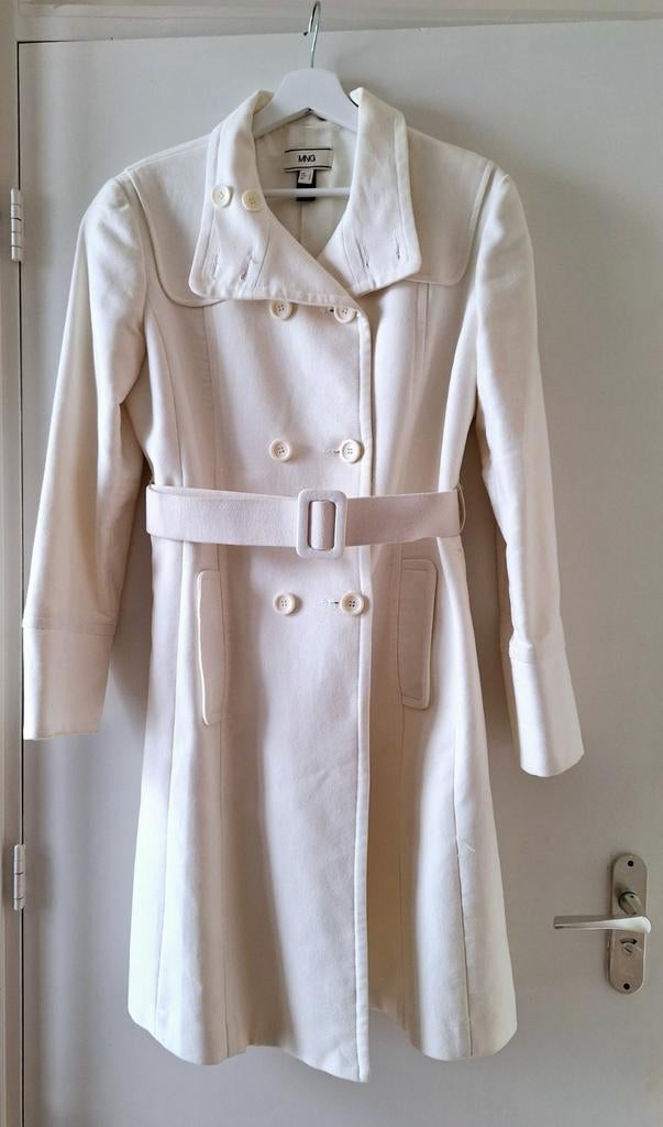 Prachtige creme kleurige mantel / lange voorjaars jas MANGO, Kleding | Dames, Mango, Beige, Maat 42/44 (L), Nieuw