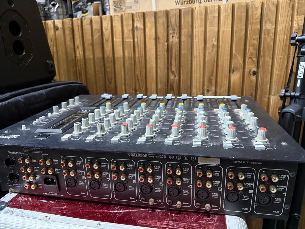 Dateq GPM 8.1 TI Stereo Mengpaneel - Professionele Mixer, Ophalen of Verzenden, Gebruikt, 5 tot 10 kanalen, Microfooningang