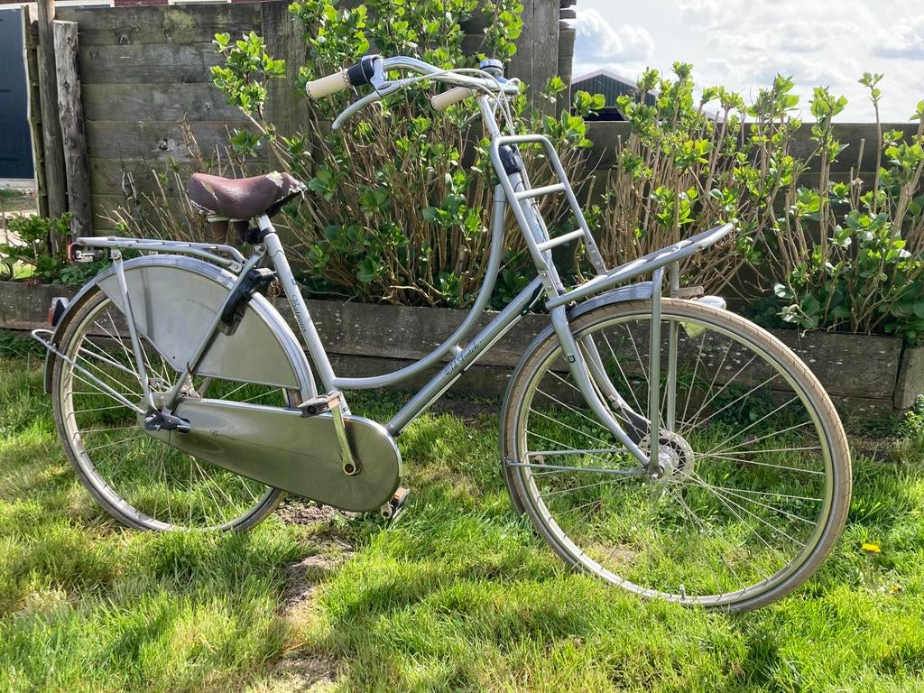 Zilvergrijze Batavus Old Dutch 56cm, Fietsen en Brommers, Fietsen | Dames | Omafietsen, 56 cm of meer, Ophalen, Zo goed als nieuw