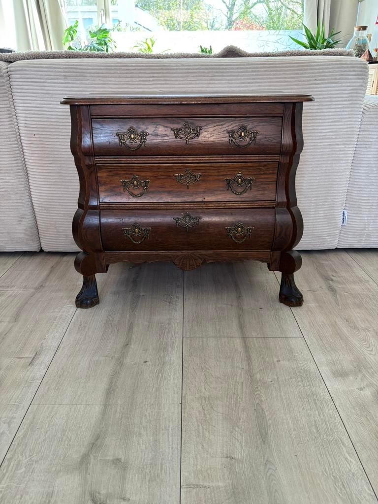 Antiek, houten buikkastje, Huis en Inrichting, Ophalen, 50 tot 100 cm, Zo goed als nieuw, 3 of 4 laden