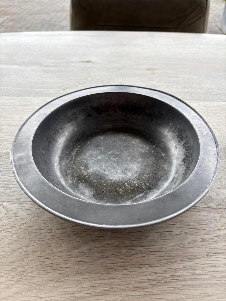 Vintage tinnen bord/schaal - Decoratief en authentiek, Ophalen of Verzenden