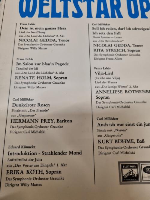 lp welt star operette, Ophalen of Verzenden
