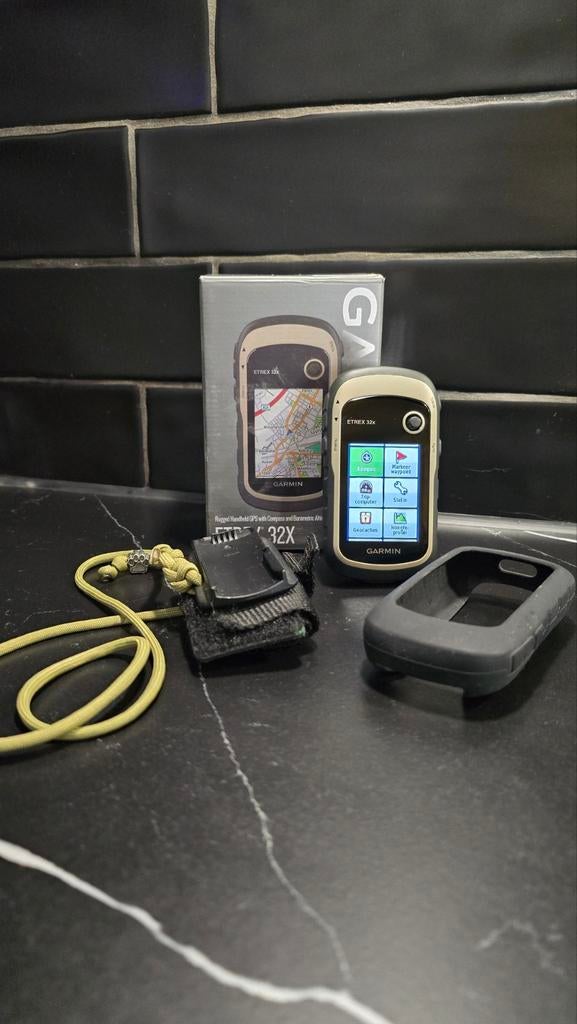 Garmin eTrex 32x GPS met accessoires, Ophalen of Verzenden, Zo goed als nieuw