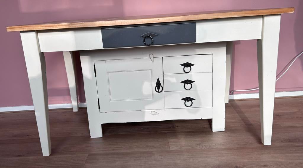 Eettafel landelijkestijl, Ophalen, Gebruikt, 100 tot 150 cm, 75 cm of meer