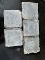 Gratis af te halen 13 m2 getrommeld hardsteen tegels grijs, Ophalen, Zo goed als nieuw, Terrastegels, Natuursteen