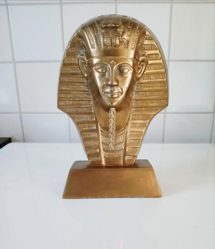 Egyptische Farao Toetanchamon Buste - Goudkleurig, Antiek en Kunst, Kunst | Beelden en Houtsnijwerken, Ophalen