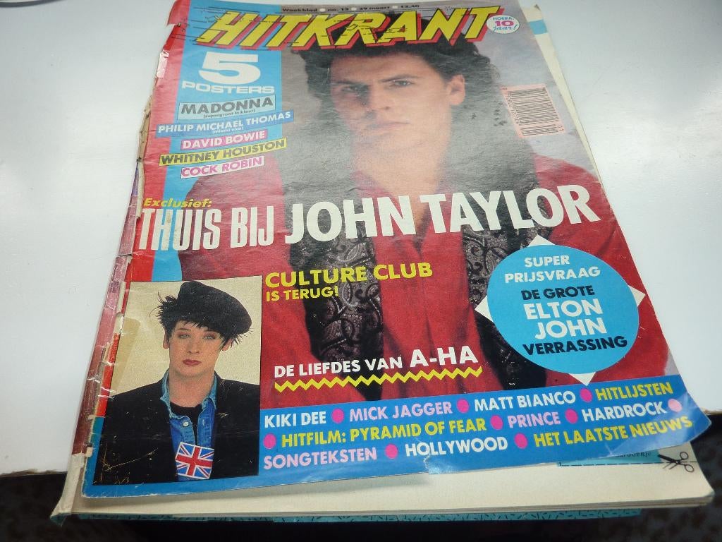 HITKRANT NR 13 1986 COMPLEET--MADONNA-DURAN-B GEORGE- JAGGER, Verzenden, 1980 tot heden, Tijdschrift
