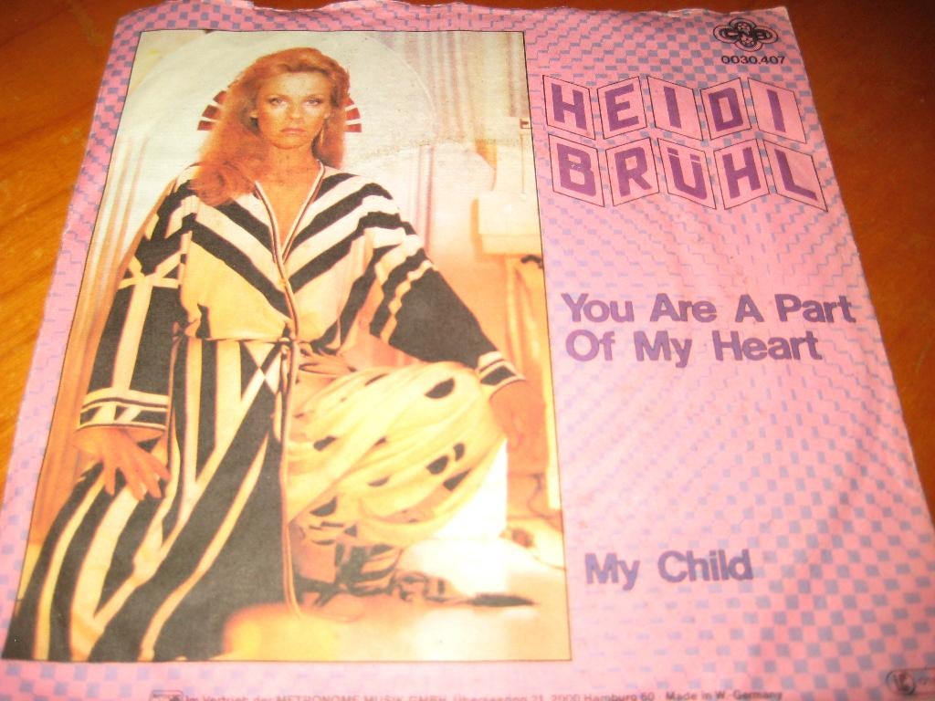 Heidi Brühl: You`re a part of my heart, Ophalen of Verzenden, Zo goed als nieuw, Pop, Single