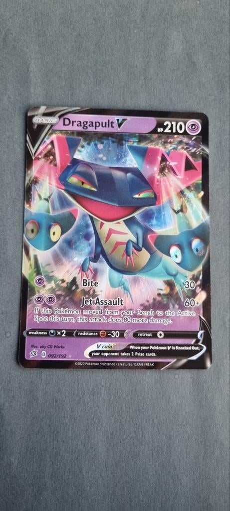 Dragapult V - Rebel Clash #92 - Pokémon Kaart, Ophalen of Verzenden, Zo goed als nieuw, Losse kaart, Foil
