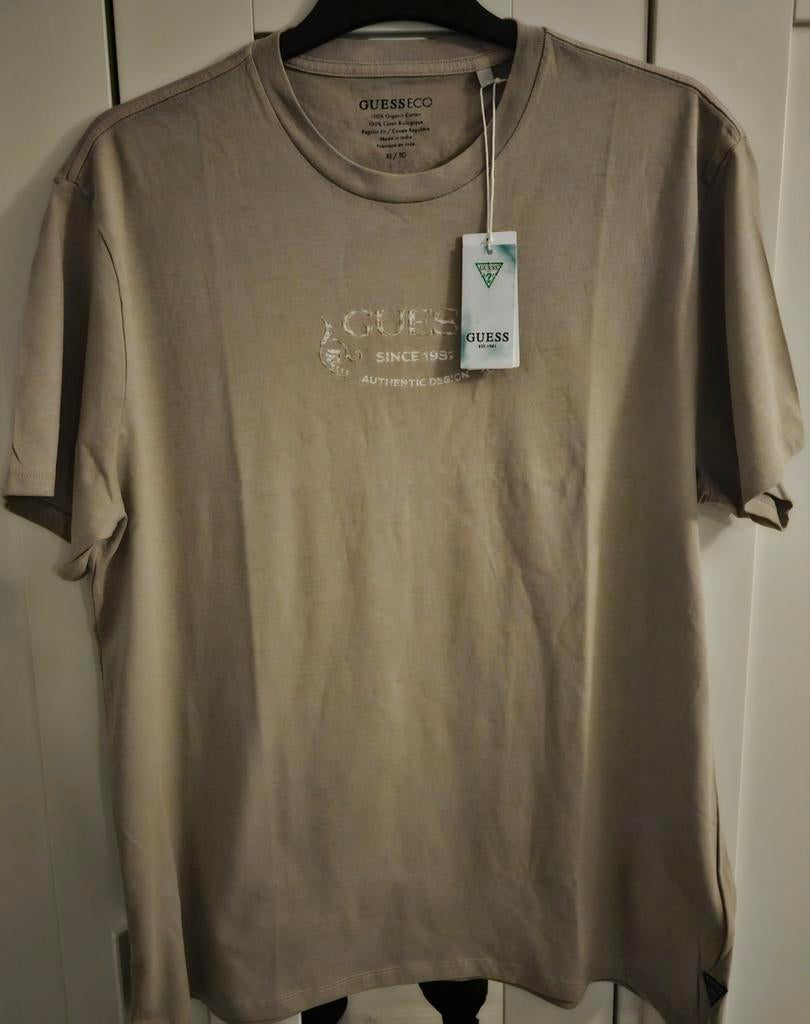 Guess heren t-shirt beige maat XL Nieuw !, Kleding | Heren, T-shirts, Beige, Ophalen of Verzenden, Guess, Maat 56/58 (XL)