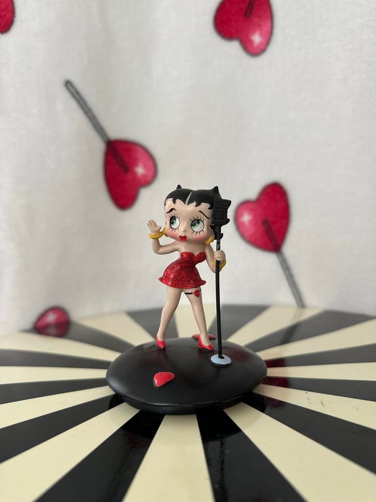 BETTY BOOP - Beeldje | Microfoon | Retro | Glitter, Ophalen of Verzenden