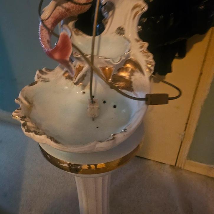 Antieke Barok Stijl Fontein met Lampen, Antiek en Kunst, Antiek | Lampen, Ophalen of Verzenden