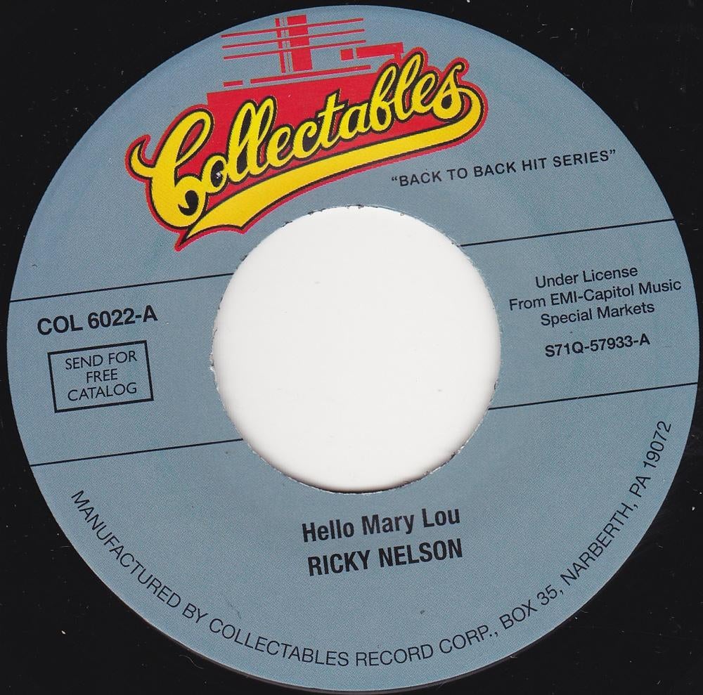 Ricky Nelson - Hello Mary Lou 7", 7 inch, Single, Ophalen of Verzenden, Pop