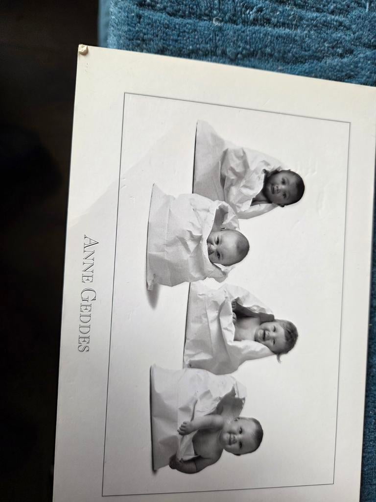 Anne Geddes kaart met baby's in papieren zakken, Ophalen of Verzenden, 1980 tot heden, Ongelopen, Kinderen