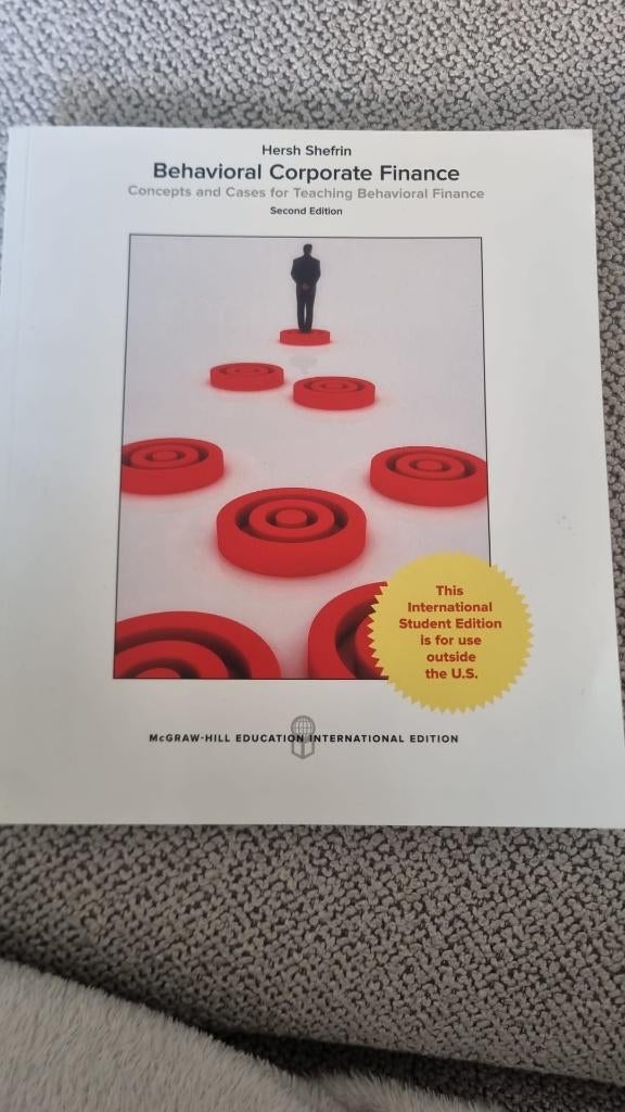 Behavioral Corporate Finance by Hersh Shefrin, Ophalen of Verzenden, Zo goed als nieuw, Hersh Shefrin