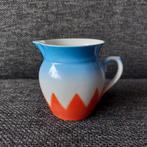 Vintage melkkan met oranje en blauw decor, Antiek en Kunst, Ophalen of Verzenden